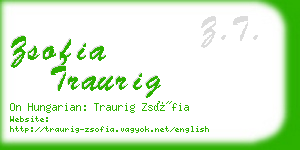zsofia traurig business card